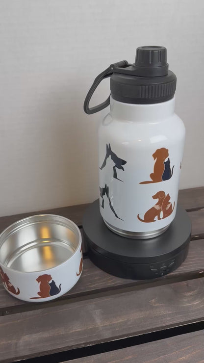 cats and dogs water bottle