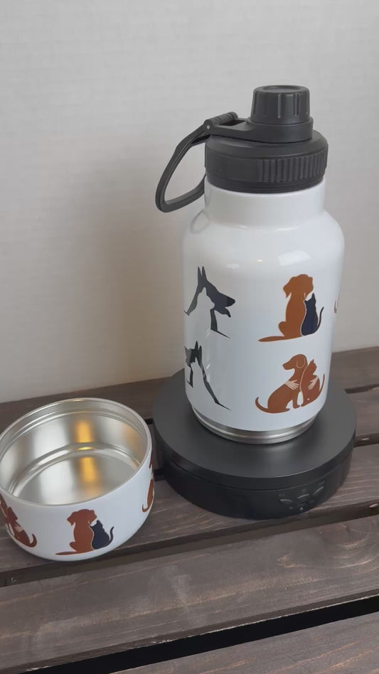 cats and dogs water bottle