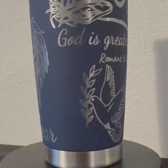 tree of life navy tumbler
