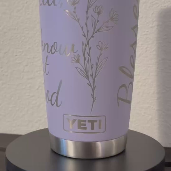 be still floral yeti tumbler