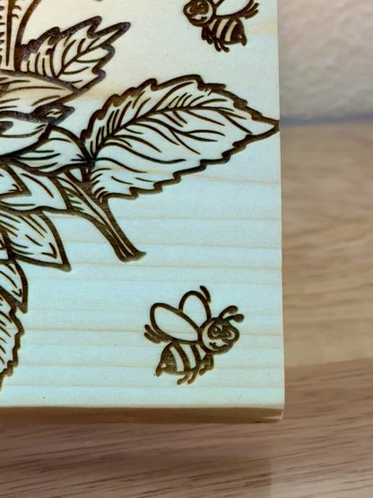 Kind Words Are Like Honey Live Edge Wood Plaque - Proverbs 16:24 - Kind Words Are Like Honey Live Edge Wood Plaque - Proverbs 16:24