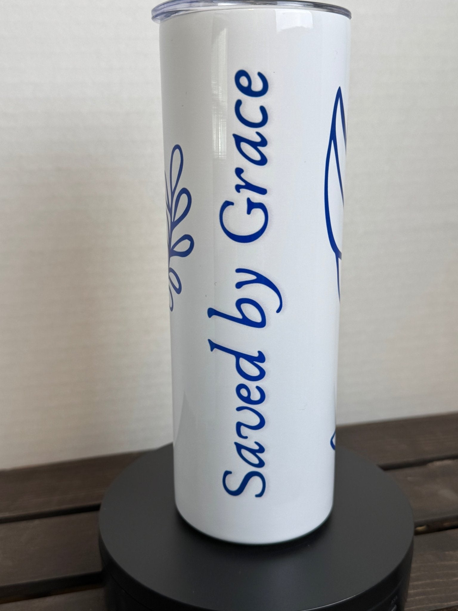 Saved By Grace – 20oz Dove & Scripture Tumbler - HisWord Designs