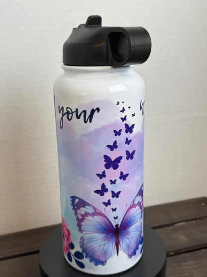 Spread Your Wings – 32oz Inspirational Butterfly Water Bottle - HisWord Designs