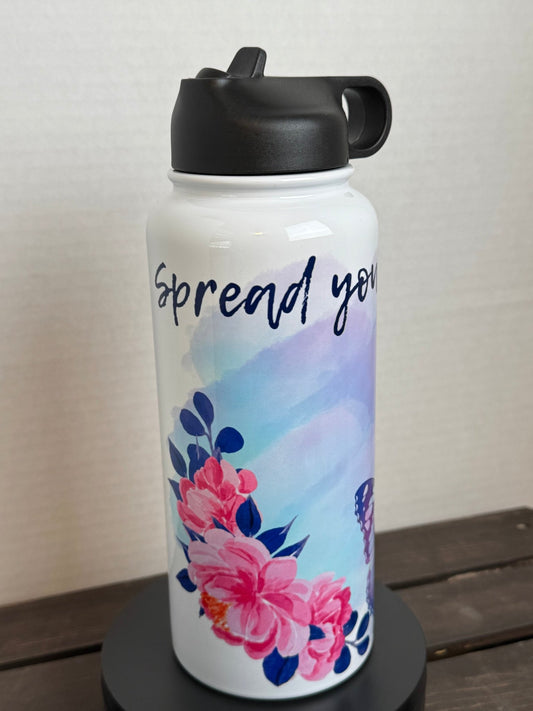 Spread Your Wings – 32oz Inspirational Butterfly Water Bottle - HisWord Designs