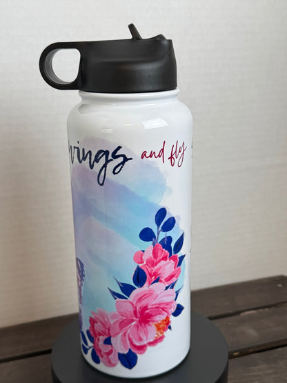 Spread Your Wings – 32oz Inspirational Butterfly Water Bottle - HisWord Designs
