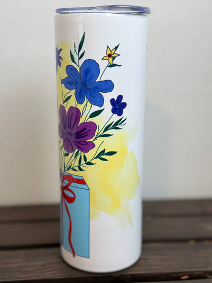 “Today is a Gift” 20oz Tumbler – Start Every Day with Gratitude - HisWord Designs